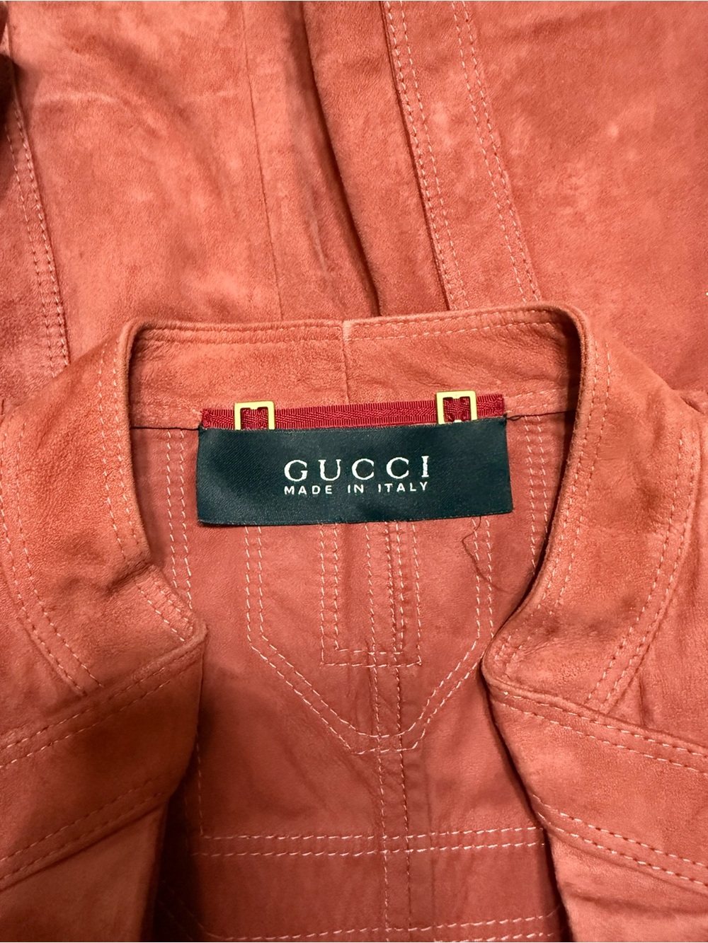 Gucci Leather Ruffle-Front Jacket - Picture 4 of 15